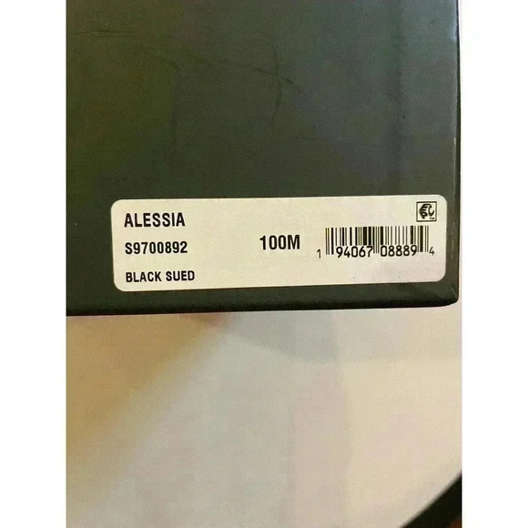 Kate Spade Pumps 10 High Heel Stiletto Black Suede 4” Alessia Pointed Toe Ruffle - Picture 6 of 7